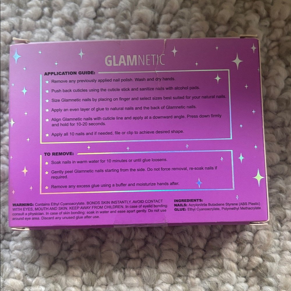 🌸 3/$15 New Glamnetic x Ipsy Press-On Nails in Lilac Sky - Picture 2 of 3